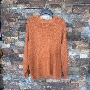 American Eagle Crewneck Sweater — Rust Orange